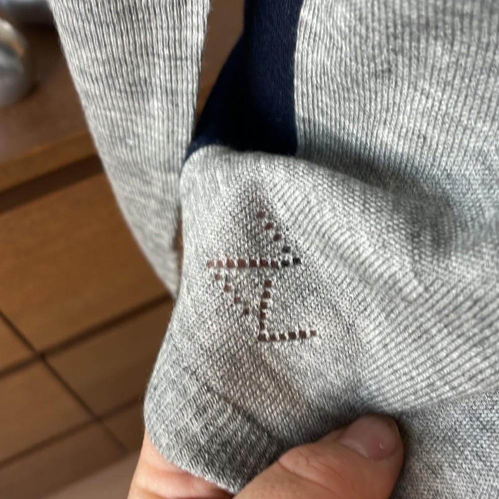 Zadig & Voltaire Skull Jewel Navy Gray Cardigan Pearl Buttons M - Picture 5 of 6